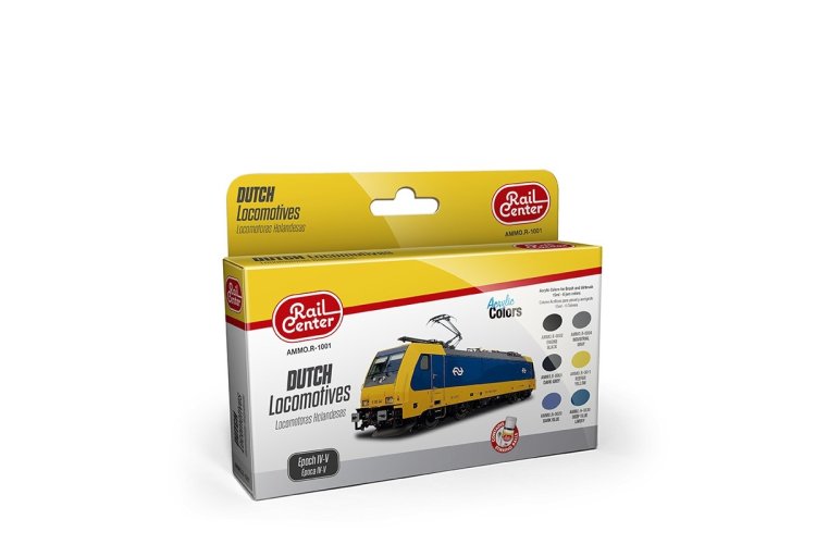AMMO MIG R1001 Dutch Locomotives EP IV-V - Acryl Set - Migr1001 dutch locomotives epoch iv v 1 - MIGR1001-XS