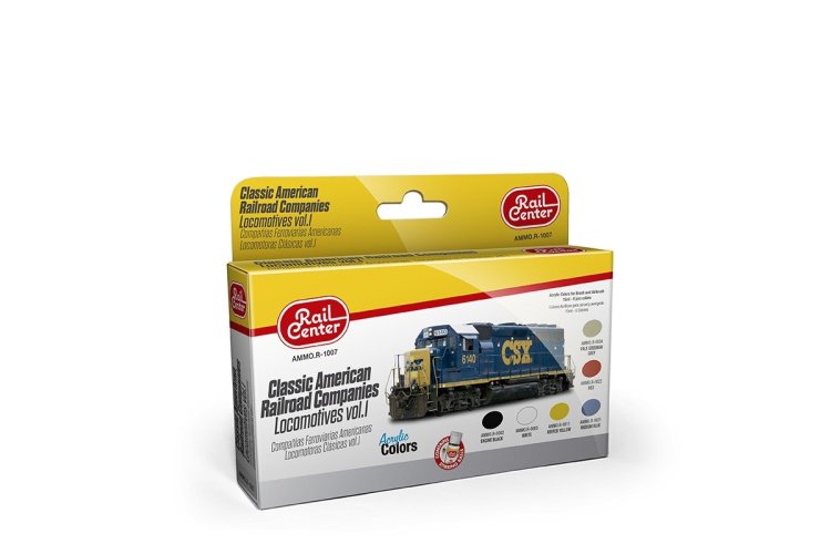 AMMO MIG R1007 Cl. American Railroad Companies Loc Vol 1 - Acryl Set - Migr1007 classic american railroad companies locomotives vol1 1 - MIGR1007-XS