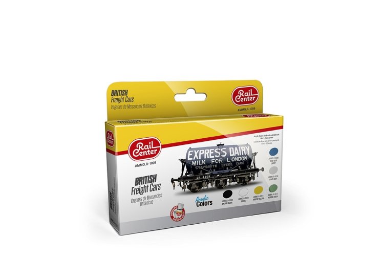 AMMO MIG R1009 British Freight Cars - Acryl Set - Migr1009 british freight cars 1 - MIGR1009-XS