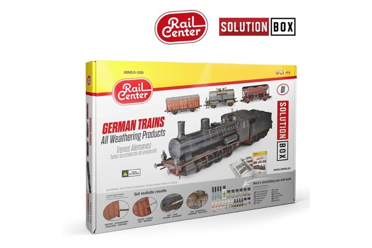 AMMO MIG R1200 German Trains Weathering - Solution Box Rail Center - Migr1200 1 - MIGR1200