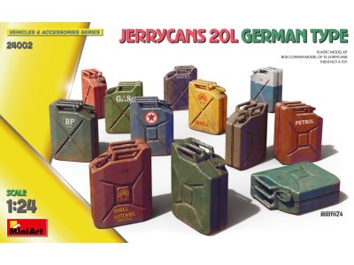 1:24 MiniArt 24002 Duitse Jerrycans 20L. voor Diorama - Min24002 1 - MIN24002