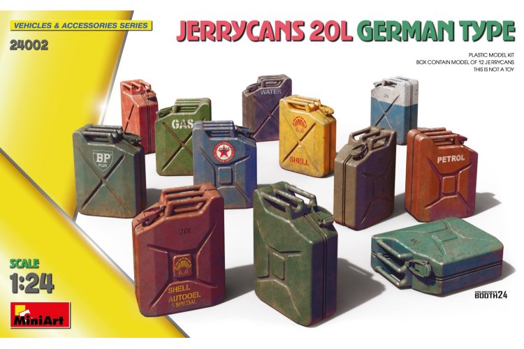 1:24 MiniArt 24002 Duitse Jerrycans 20L. voor Diorama - Min24002 1 - MIN24002