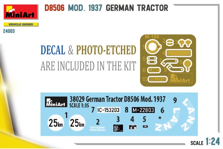 1:24 MiniArt 24003 D8506 MOD. 1937 - German Tractor - Min24003 2 - MIN24003