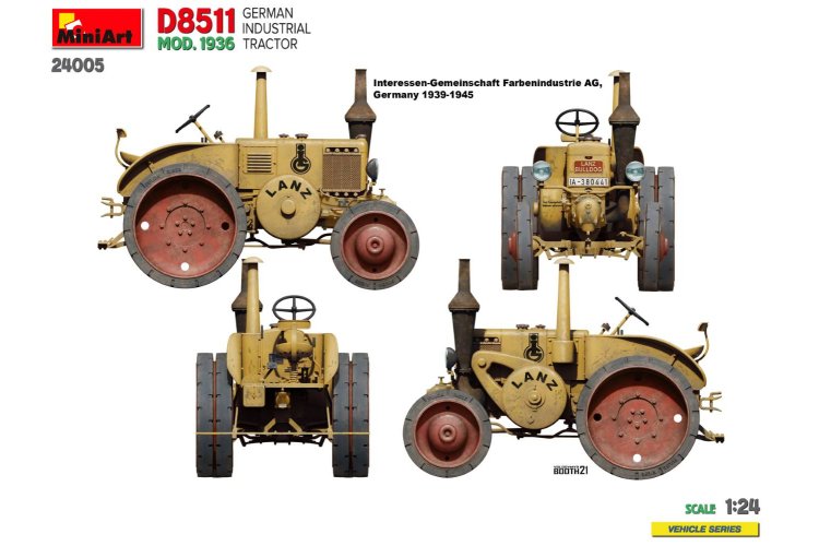 1:24 MiniArt 24005 German Industrial Tractor D8511 Mod. 1936 - Min24005 2 - MIN24005