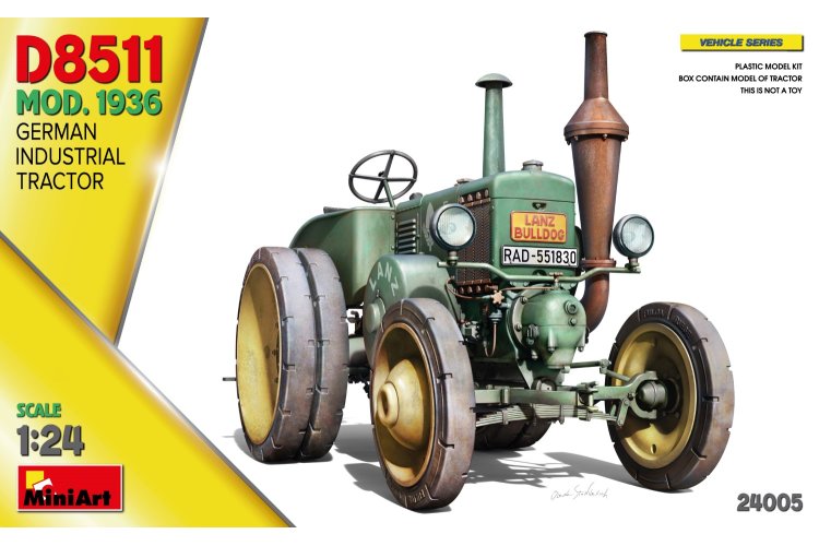 1:24 MiniArt 24005 German Industrial Tractor D8511 Mod. 1936 - Min24005 - MIN24005