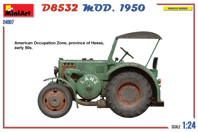 1:24 MiniArt 24007 German Traffic Tractor D8532 Mod.1950 - Min24007 4 - MIN24007