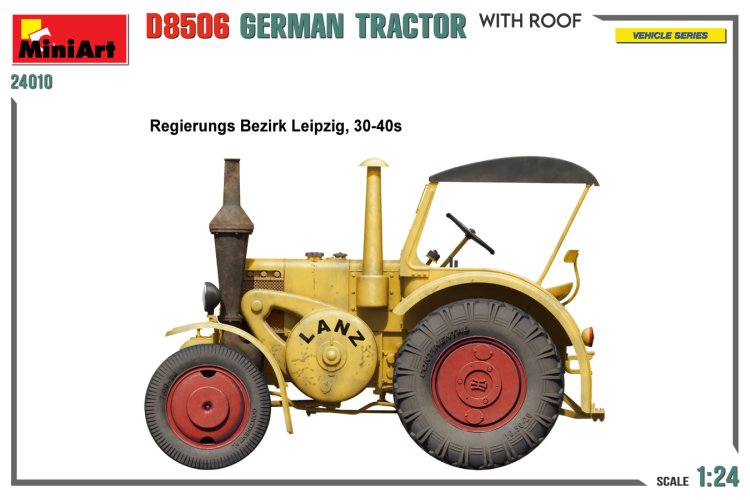 1:24 MiniArt 24010 German Tractor D8506 with Roof - Min24010 4 - MIN24010