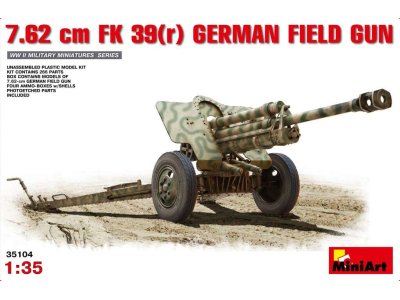 1:35 MiniArt 35104 7.62cm FK 39(r) German Field Gun - Min35104 art - MIN35104