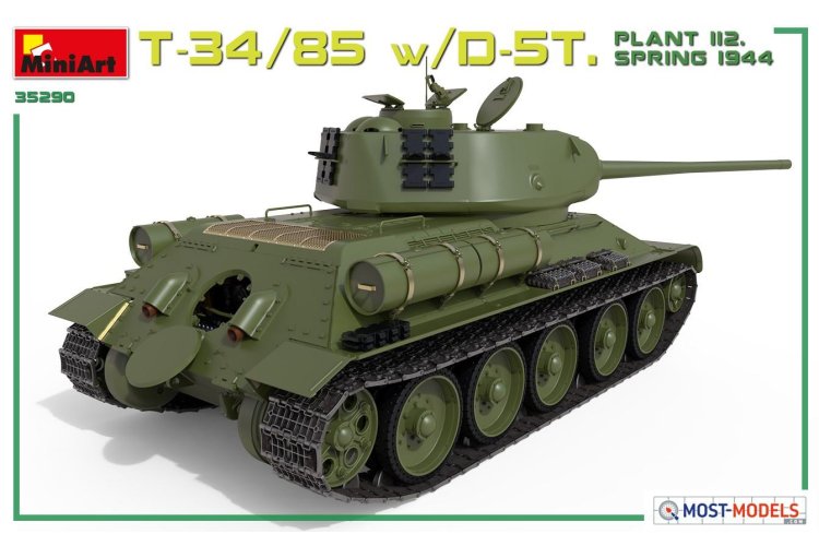 1:35 MiniArt 35290 T-34/85 w/D-5T Plant 112 Spring 1944 w Interior Kit - Min35290 7 - MIN35290