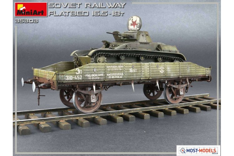 1:35 MiniArt 35303 Soviet Railway Flatbed 16,5 – 18T.  - Min35303 2 - MIN35303