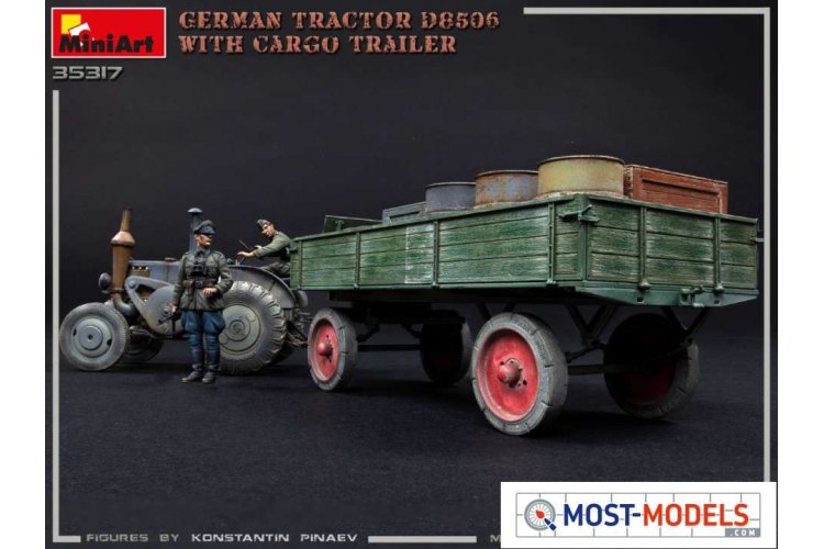 1:35 MiniArt 35317 German Tractor D8506 + Cargo Trailer - Min35317 1 - MIN35317