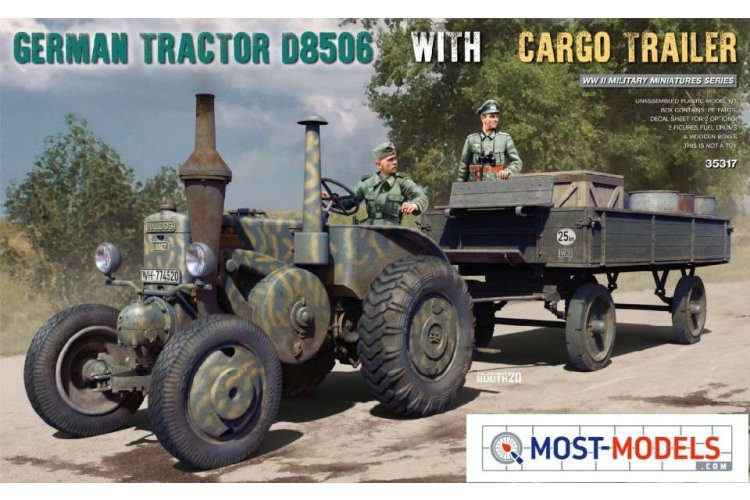 1:35 MiniArt 35317 German Tractor D8506 + Cargo Trailer - Min35317 art 1 - MIN35317