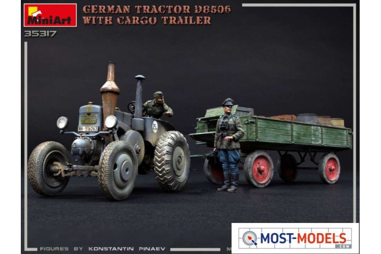 1:35 MiniArt 35317 German Tractor D8506 + Cargo Trailer - Min35317 - MIN35317