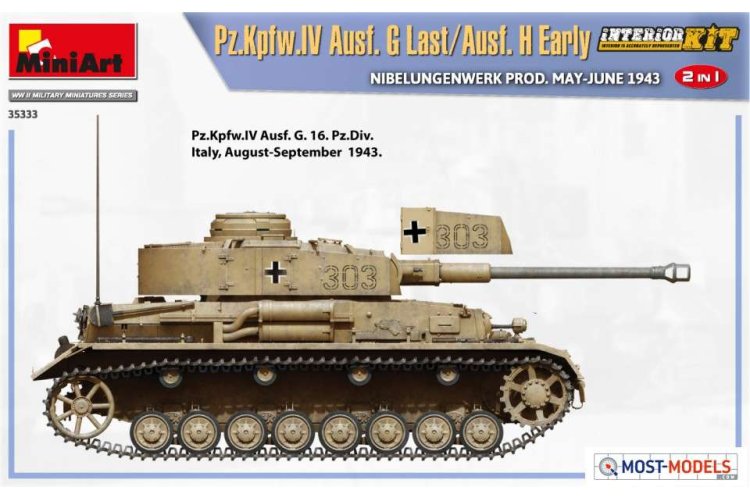 1:35 MiniArt 35333 Pz.Kpfw.IV Ausf. G Last/Ausf. H Early - Min35333 img side views2 1 - MIN35333