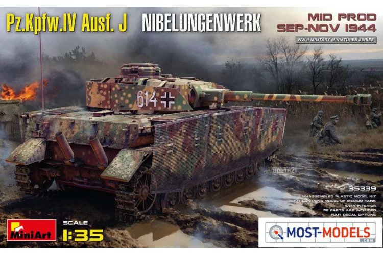 1:35 Miniart 35339 Pz.Kpfw.IV Ausf. J Nibelungenwerk. Mid. With Interior - Min35339 art1 1 - MIN35339