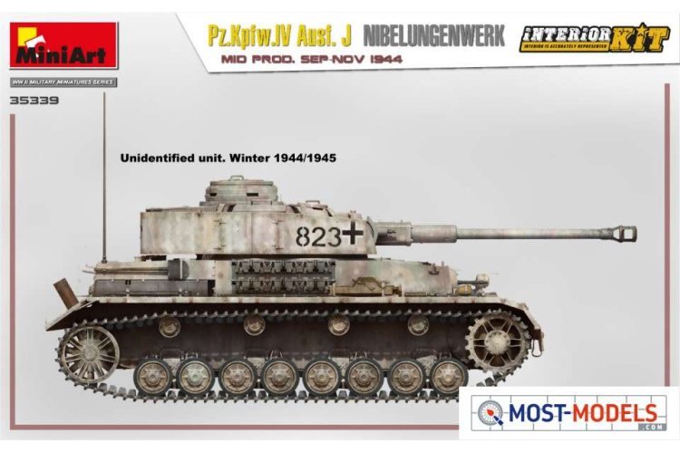 1:35 Miniart 35339 Pz.Kpfw.IV Ausf. J Nibelungenwerk. Mid. With Interior - Min35339 side view6 1 - MIN35339