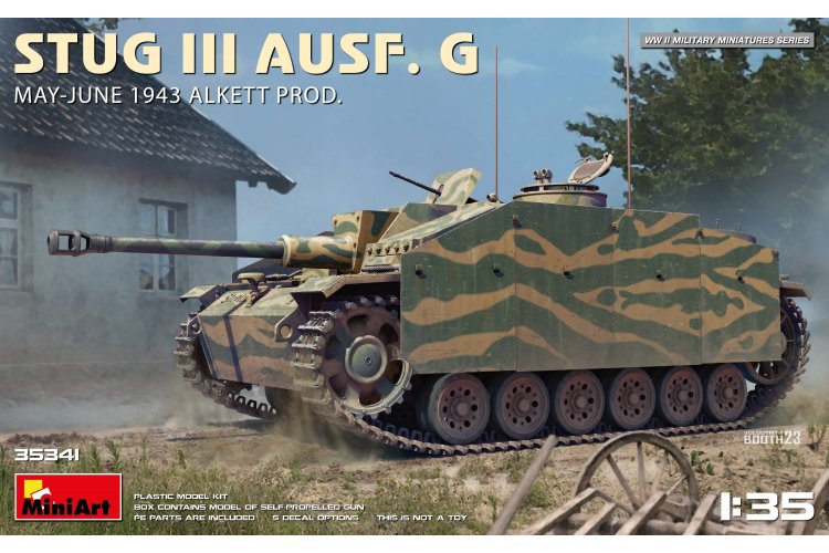 1:35 MiniArt 35341 Sturmgeschütz III - StuG III Ausf. G - Mei-juni 1943 Alkett-productie - Min35341 1 - MIN35341