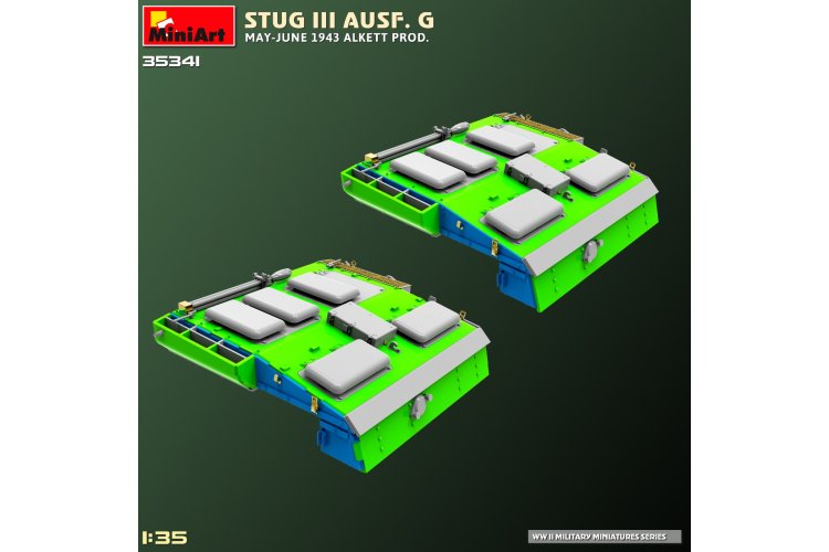 1:35 MiniArt 35341 Sturmgeschütz III - StuG III Ausf. G - Mei-juni 1943 Alkett-productie - Min35341 10 - MIN35341