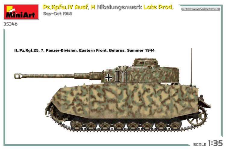 1:35 MiniArt 35346 Pz.Kpfw.IV Ausf. H Nibelungenwerk - Late Prod. Sep-Oct 1943 - Min35346 side views2 - MIN35346