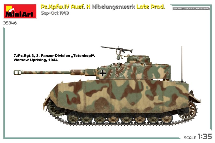 1:35 MiniArt 35346 Pz.Kpfw.IV Ausf. H Nibelungenwerk - Late Prod. Sep-Oct 1943 - Min35346 side views3 - MIN35346