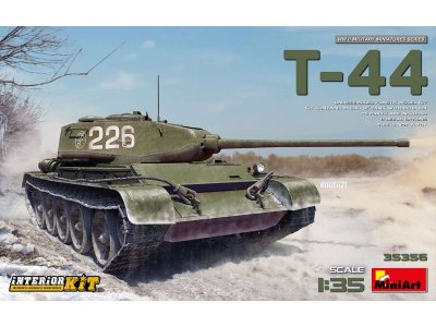 1:35 MiniArt 35356 T-44 Tank with Interior Kit  - Min35356 art - MIN35356