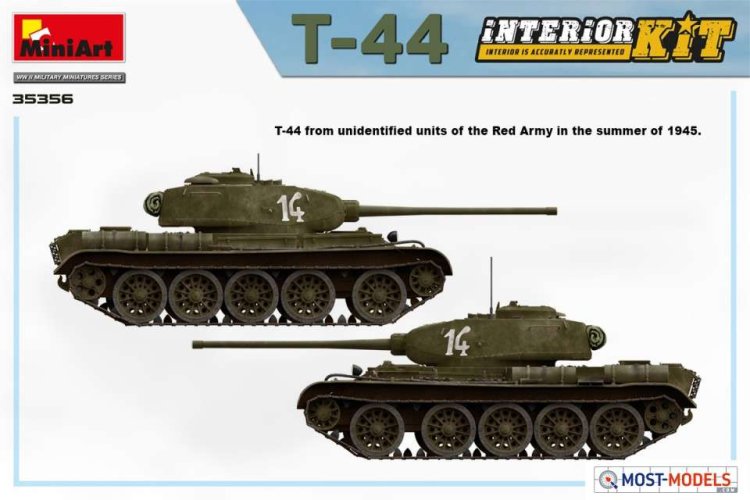 1:35 MiniArt 35356 T-44 Tank with Interior Kit  - Min35356 side views 1 1 - MIN35356