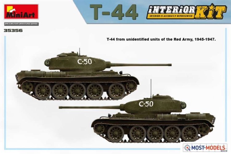 1:35 MiniArt 35356 T-44 Tank with Interior Kit  - Min35356 side views 4 1 - MIN35356