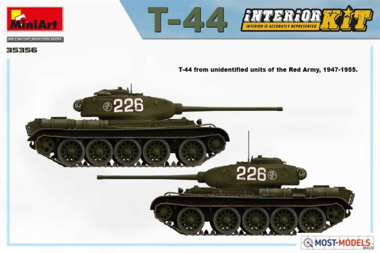 1:35 MiniArt 35356 T-44 Tank with Interior Kit  - Min35356 side views 5 1 - MIN35356