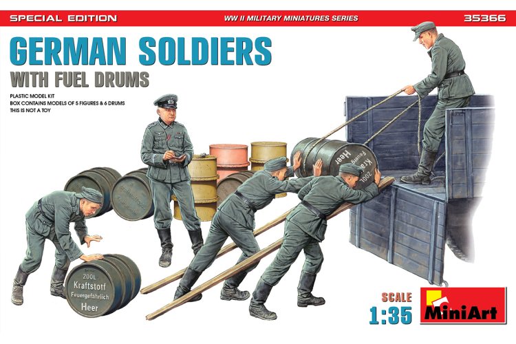 1:35 MiniArt 35366 German Soldiers with Fuel Drums - Special Edition - Min35366 art 1 - MIN35366