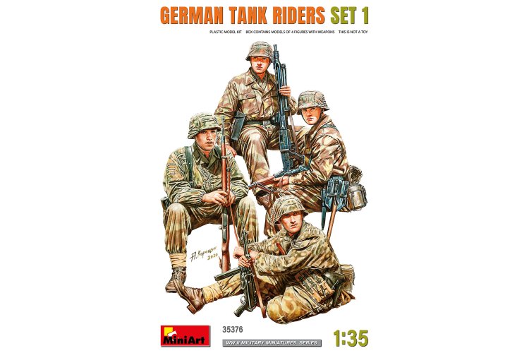 1:35 MiniArt 35376 Set de cavaliers de chars allemands 1 WWII Kit plastique