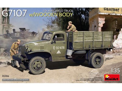 1:35 MiniArt 35386 1,5t 4x4 G7107 Cargo Truck w/Wooden Body - Min35386 art - MIN35386