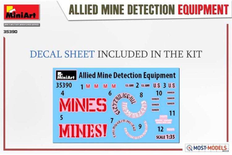 1:35 MiniArt 35390 Allied Mine Detection Equipment - Min35390 decal - MIN35390