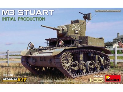 1:35 MiniArt 35401 M3 Stuart - Initial Production - with Interior Kit - Min35401 1 - MIN35401