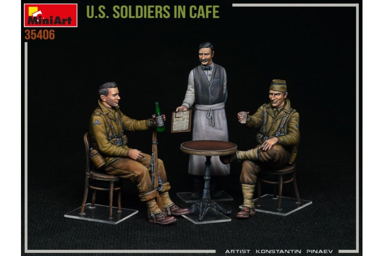 1:35 MiniArt 35406 U.S. Soldiers in Cafe - Min35406 2 - MIN35406