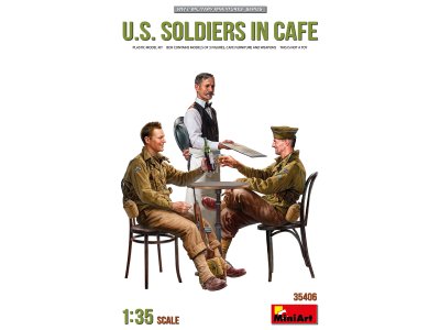 1:35 MiniArt 35406 U.S. Soldiers in Cafe - Min35406 - MIN35406