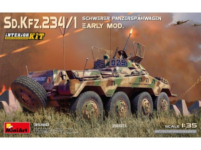 1:35 MiniArt 35410 Sd.Kfz.234/1 Heavy Armored Scout Car - Early Production with Full Interior - Min35410 1 - MIN35410