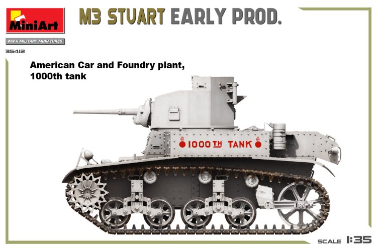 1:35 MiniArt 35412 M3 Stuart Vroege Productie - Tank - Min35412 7 - MIN35412