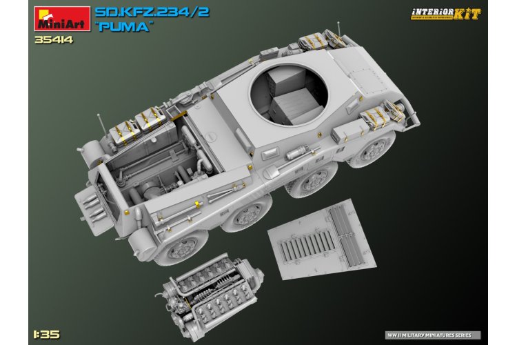 1:35 MiniArt 35414 Sd.Kfz.234/2 PUMA Armored Car - Interior kit - Min35414 15 - MIN35414