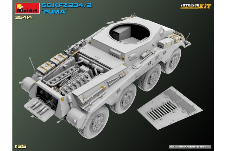 1:35 MiniArt 35414 Sd.Kfz.234/2 PUMA Armored Car - Interior kit - Min35414 16 - MIN35414