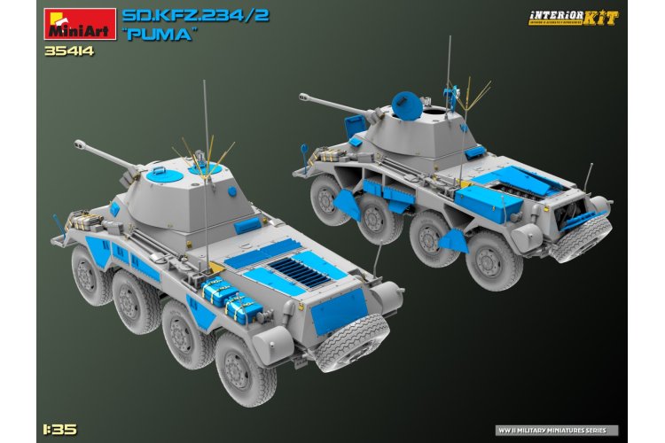 1:35 MiniArt 35414 Sd.Kfz.234/2 PUMA Armored Car - Interior kit - Min35414 17 - MIN35414