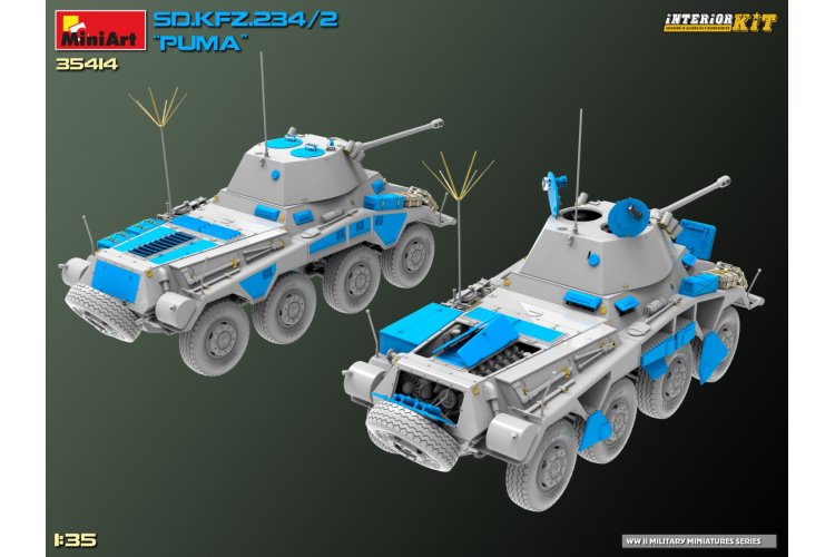 1:35 MiniArt 35414 Sd.Kfz.234/2 PUMA Armored Car - Interior kit - Min35414 18 - MIN35414