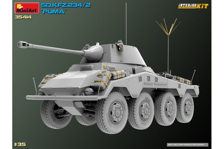 1:35 MiniArt 35414 Sd.Kfz.234/2 PUMA Armored Car - Interior kit - Min35414 29 - MIN35414