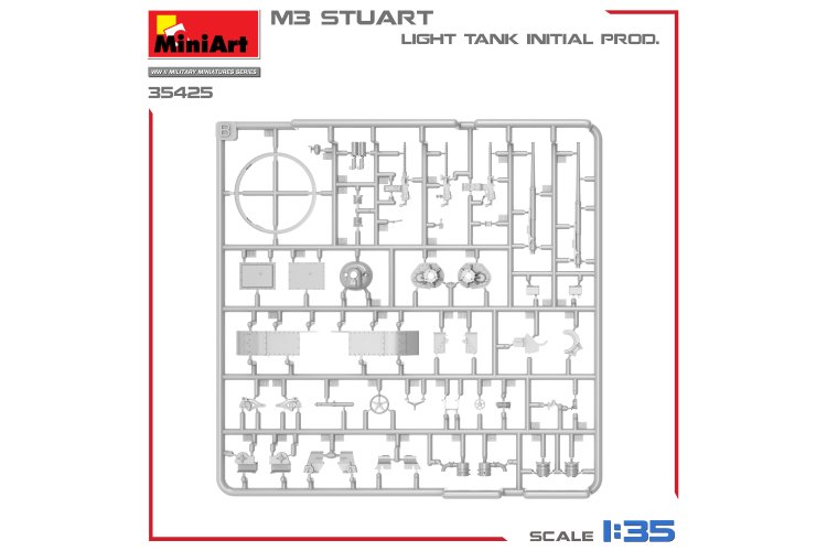 1:35 MiniArt 35425 M3 Stuart - Light Tank - Initial Production - Min35425 14 - MIN35425