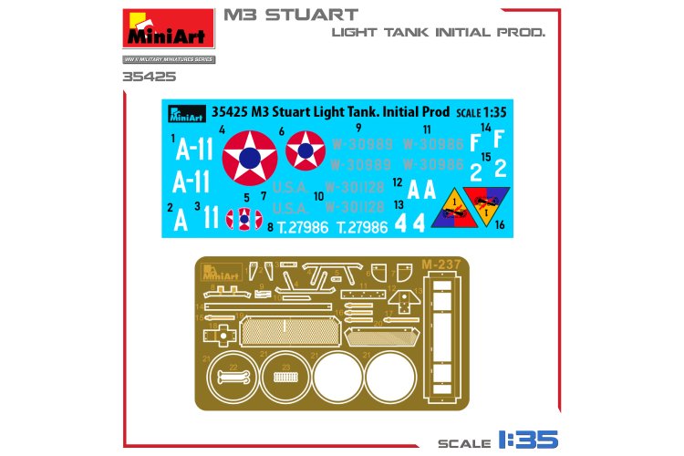 1:35 MiniArt 35425 M3 Stuart - Light Tank - Initial Production - Min35425 15 - MIN35425