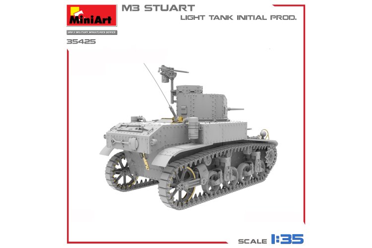 1:35 MiniArt 35425 M3 Stuart - Light Tank - Initial Production - Min35425 4 - MIN35425