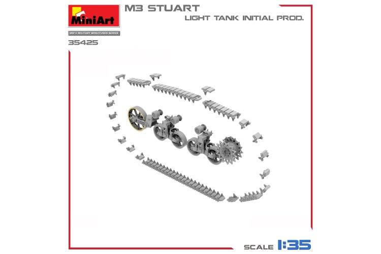 1:35 MiniArt 35425 M3 Stuart - Light Tank - Initial Production - Min35425 5 - MIN35425