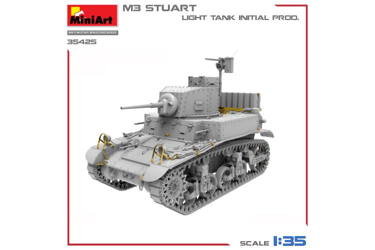 1:35 MiniArt 35425 M3 Stuart - Light Tank - Initial Production - Min35425 - MIN35425