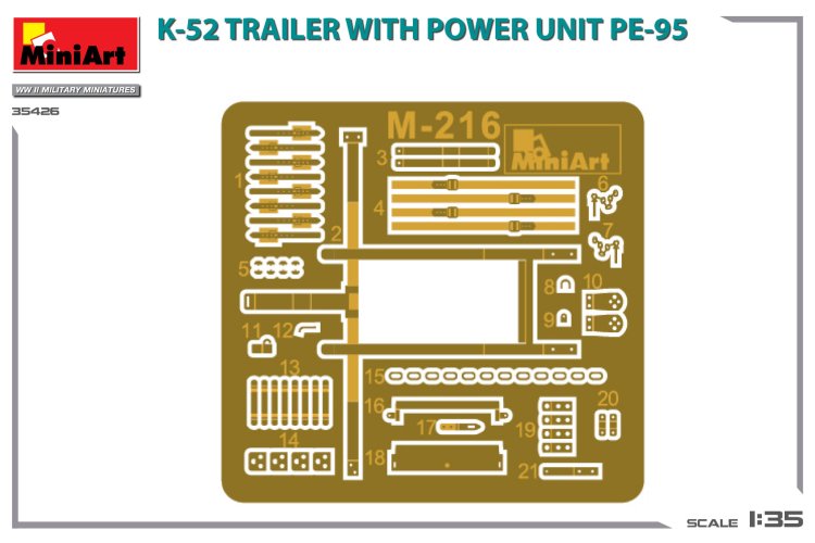 1:35 MiniArt 35426 Ben Hur trailer K-52 aanhangwagen met Power Unit PE-95 - Min35426 3 - MIN35426