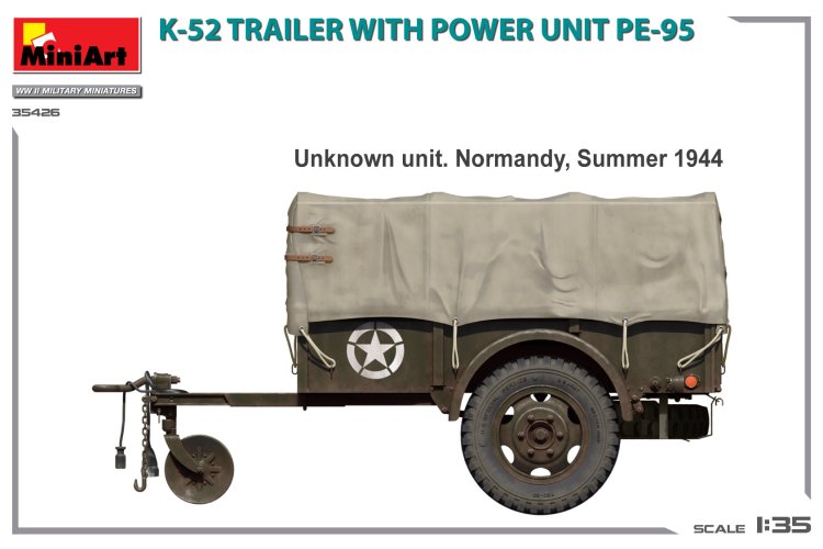 1:35 MiniArt 35426 Ben Hur trailer K-52 aanhangwagen met Power Unit PE-95 - Min35426 6 - MIN35426