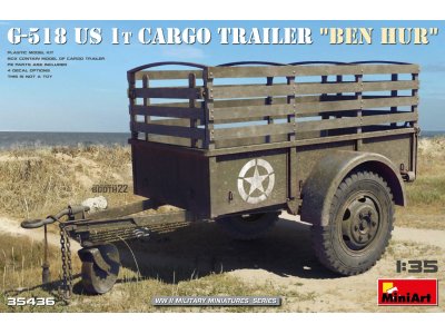 1:35 MiniArt 35436 G-518 U.S. 1T Cargo Trailer Ben Hur - Min35436 - MIN35436